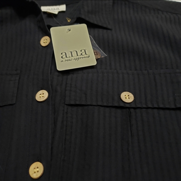 Ana XS Button Down Tie Front Top NWT - Picture 7 of 7